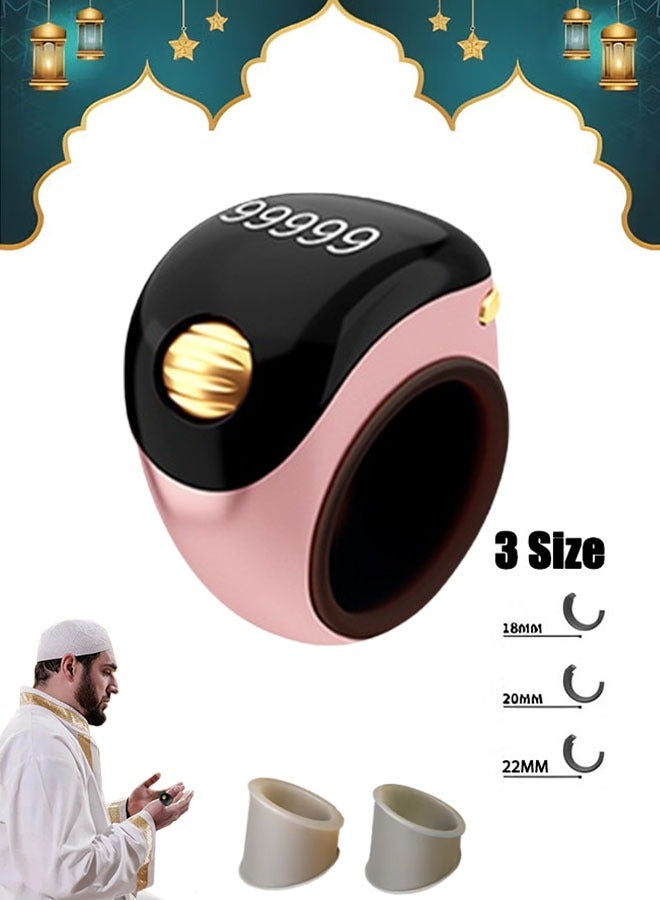 Smart Roller Prayer Counter Adjustable Zikr Prayer Ring With Oled Muslim Qibla Accessories Rechargeable Vibration Reminder Ring Counter For Qibla Meditation Prayer/18/20/22mm  - Image 1