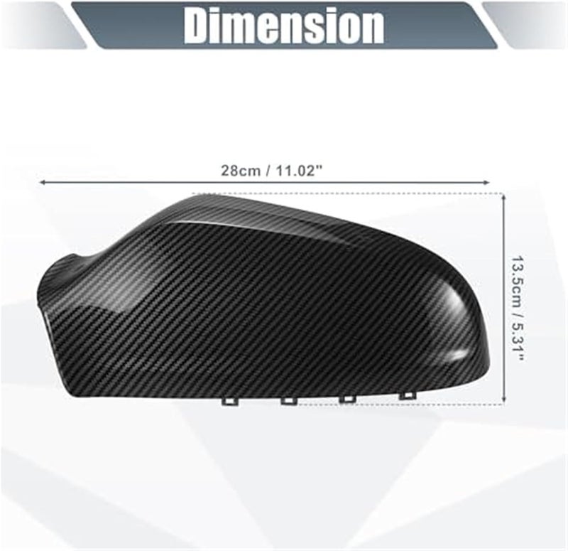 QASULER Carbon Fiber Mirror Cover Caps for Opel Astra H - Image 5
