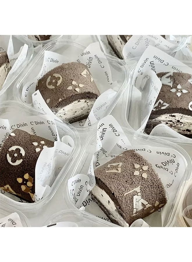 100-Piece Baking Blotting Paper, Disposable Oil-Proof Wrapping Food-Specific Hamburger Bread Paper, Baking Cake Packaging Paper 18x18cm - Image 5