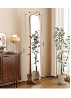 Antique-Style Rotating Full-Length Mirror with Integrated Coat & Storage Rack – Unique Shaped Floor Mirror for Bedroom & Living Room - pzsku/Z2ED4B273641B435DC8FBZ/45/_/1729324896/728f7fcc-bb76-4b7c-99b5-b0e22c8bee09