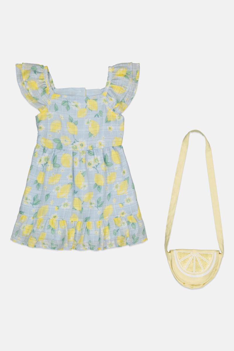 Draper James Toddlers Girl allover print dress with Cross Body Bag , Multicolor - Image 1