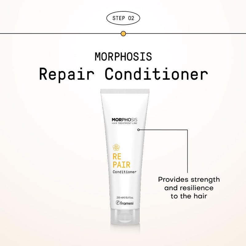 FRAMESI Morphosis Repair Conditioner 8.4 fl oz, Moisturizes and Strengthens Hair, Natural Ingredients, Color Safe - Image 3