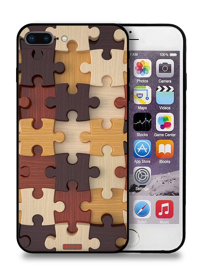 Tolwak Apple iPhone 8 Plus Protective Case Wooden Pattern - Image 1