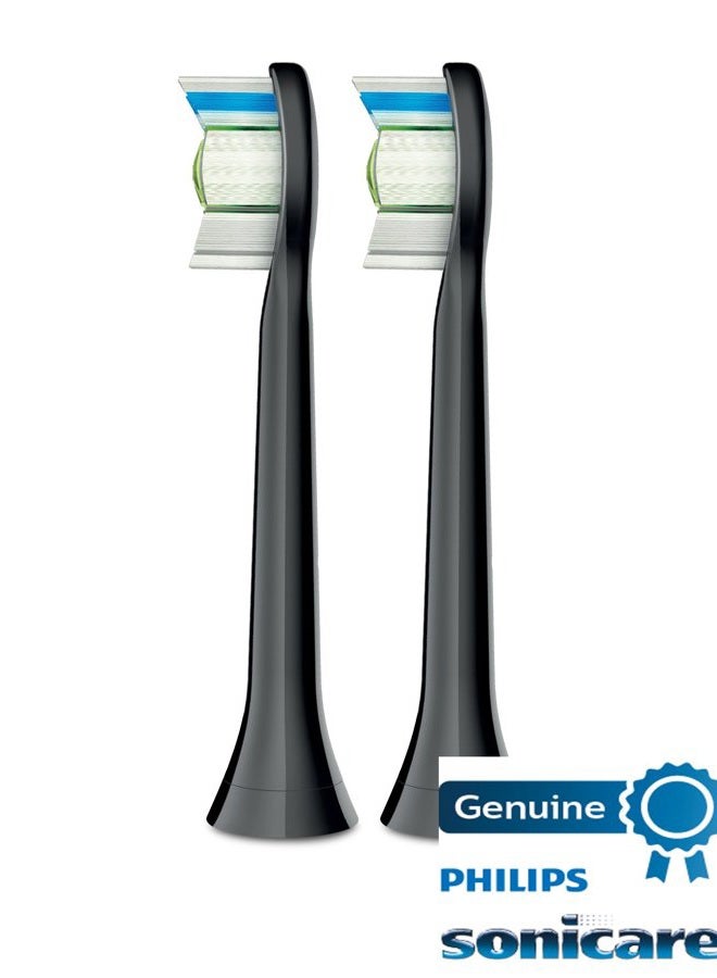 Philips Genuine DiamondClean Replacement Brush Heads, Black, 2 Pack, HX6062/94 - Image 2