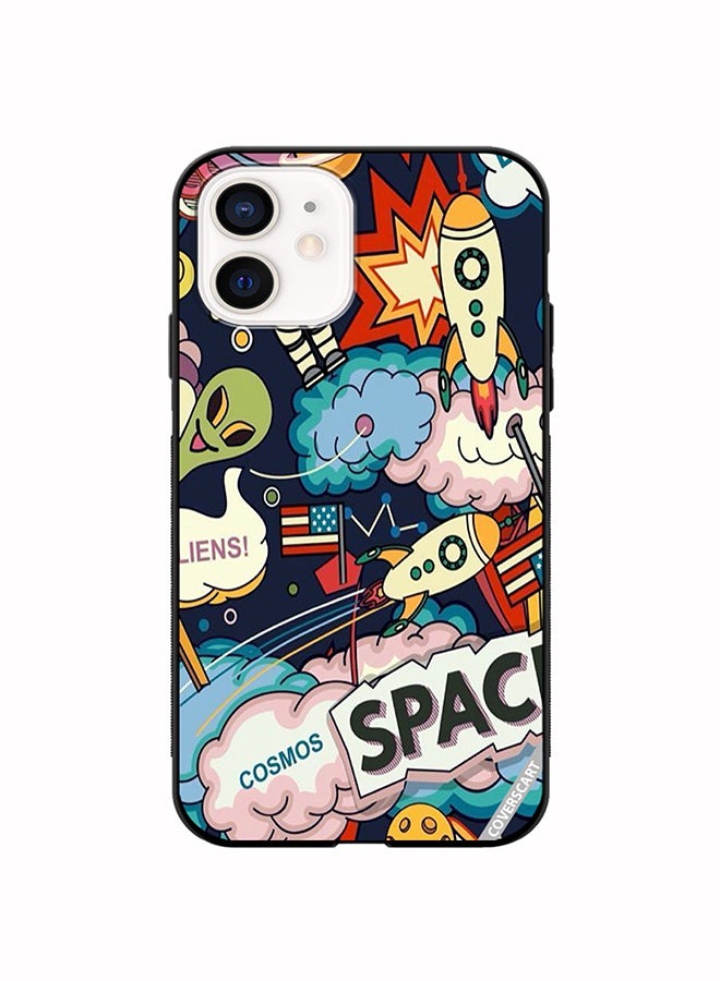 COVERSCART Protective Case Cover For Apple iPhone 12 Mini Space Design Multicolour