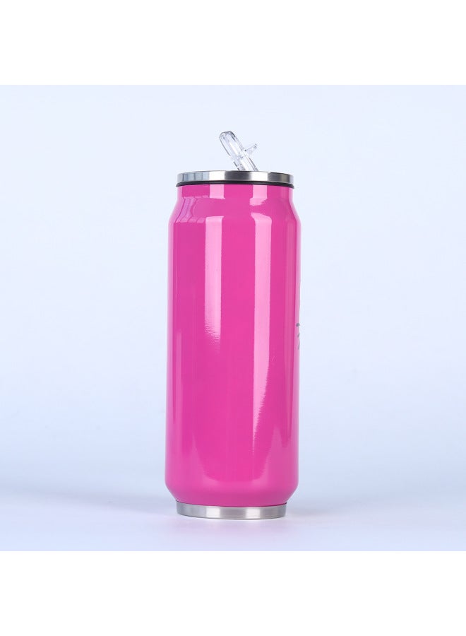 304 Stainless Steel Straw Coke Bottle Portable Large Capacity Cans For Men And Women Students Outdoor Car Thermos