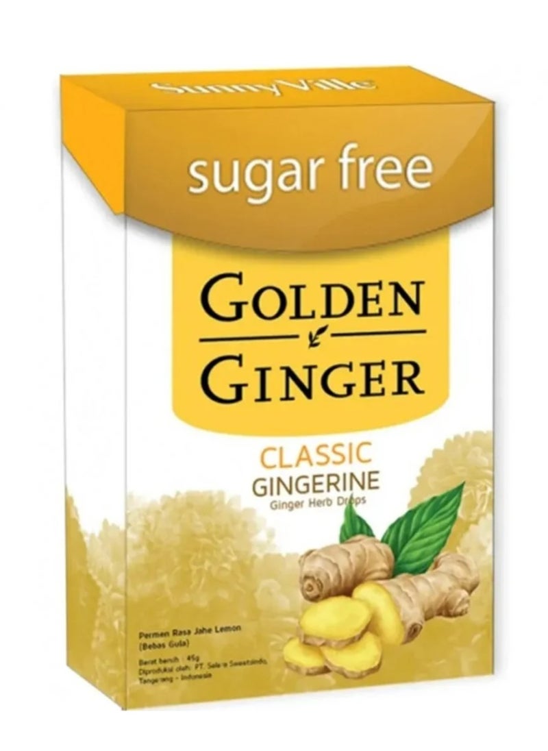 GOLDEN GINGER Classic Ginger Sugar Free, sore throat 45g  - Image 1