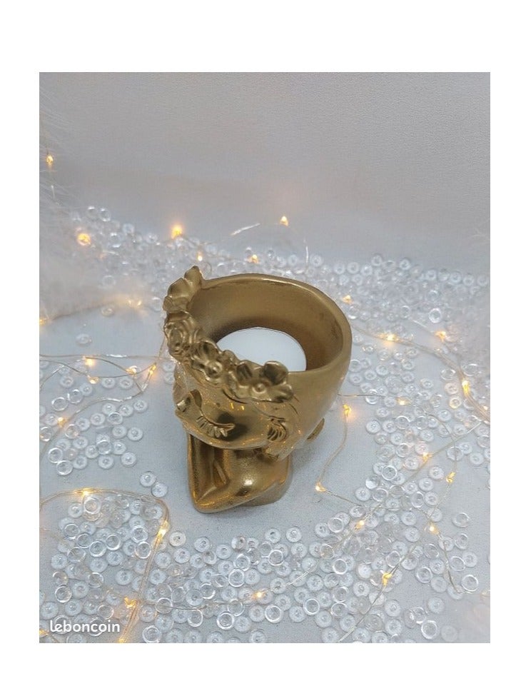 Elegant Decorative Statue Of A Girl - A Masterpiece For A Desk Or Vanity 2-Piece Set - Image 2