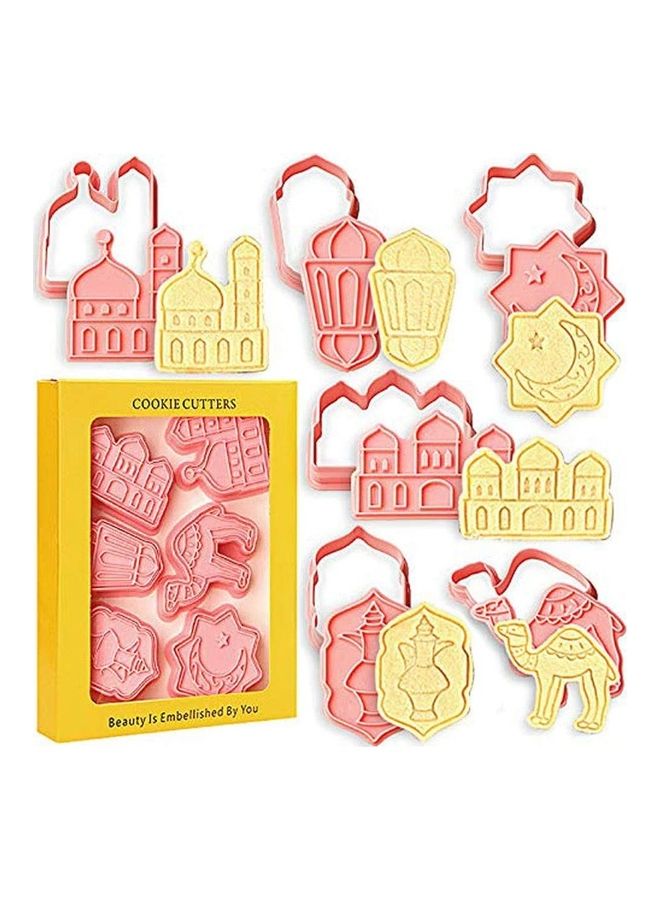 6 -Piece Ramadan Islamic Muslim Biscuit Mold Multicolour - Image 1