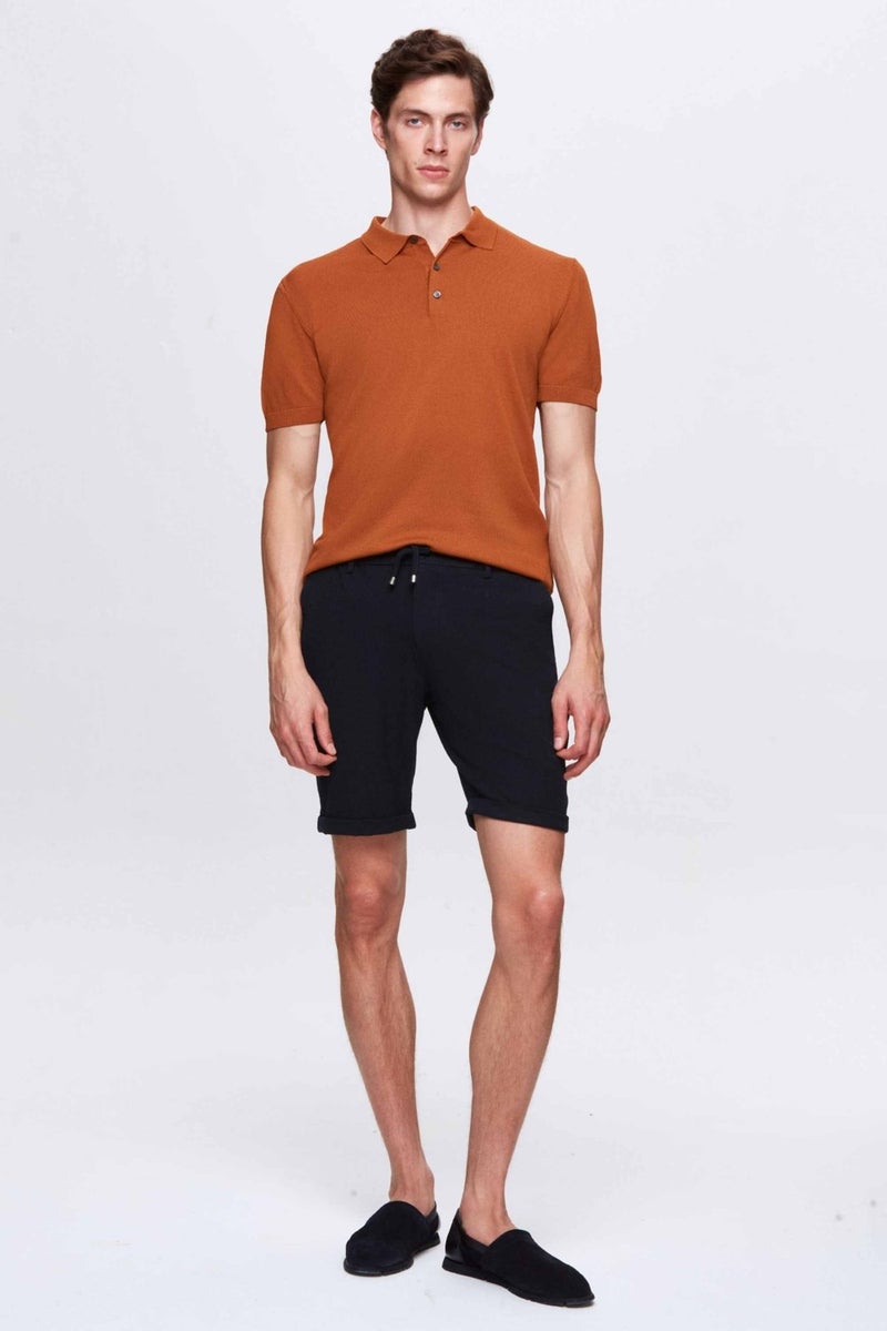 D'S DAMAT Slim Fit Camel Rayon Knitwear T-Shirt - Image 4