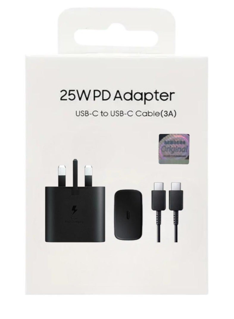 25W PD Travel Adapter Charger(Super Fast Charging without USB Cable) USB-C Black  - Image 1