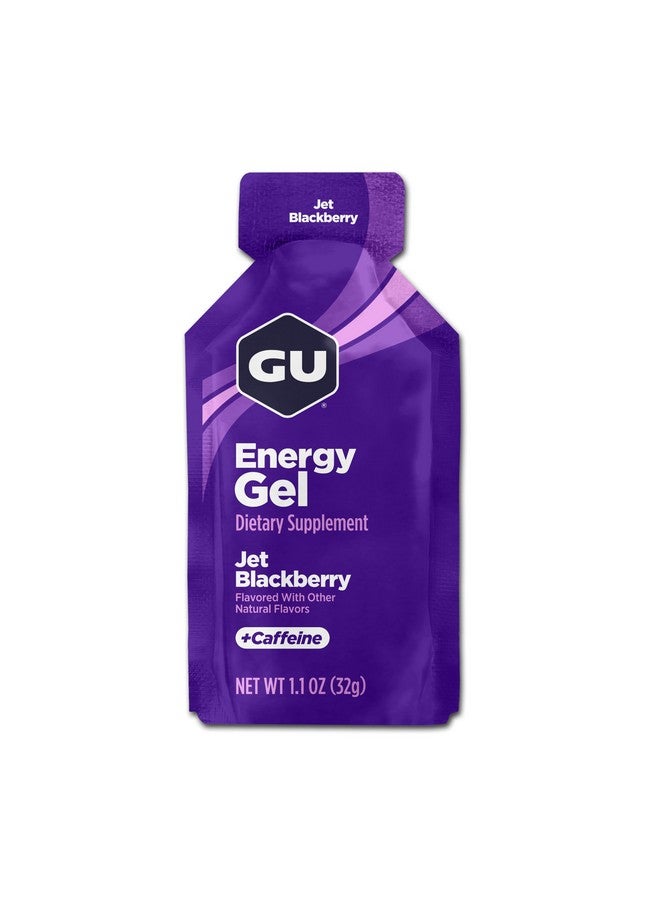 GU Energy Original Sports Nutrition Energy Gel, Vegan, Gluten-Free, Kosher, and Dairy-Free On-the-Go Energy for Any Workout, 24-Count, Jet Blackberry - Image 1