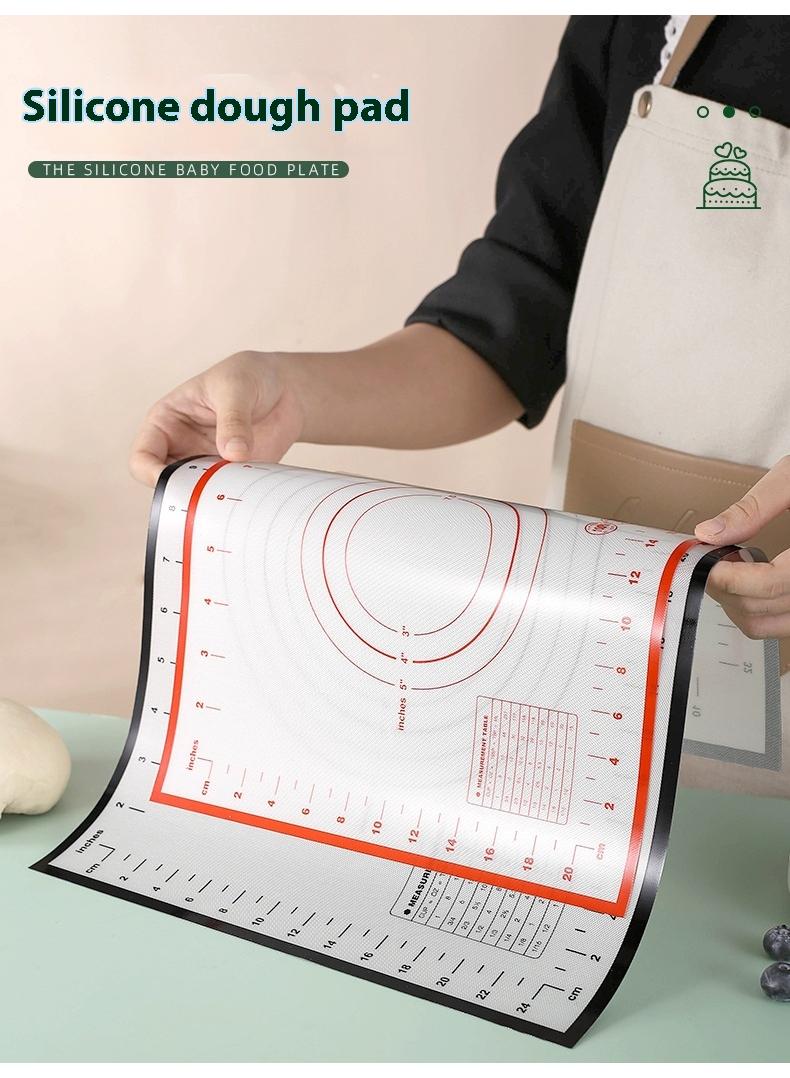 Bluejw Non-Stick Silicone Baking Mat 20"x 28" Cooking Mat, Silicone Pastry Mat Extra Thick Non Stick Baking Mat with Measurement Dough Rolling Mat Pizza Mat Large Non Slip Cooking Pastry Mat  - Image 2