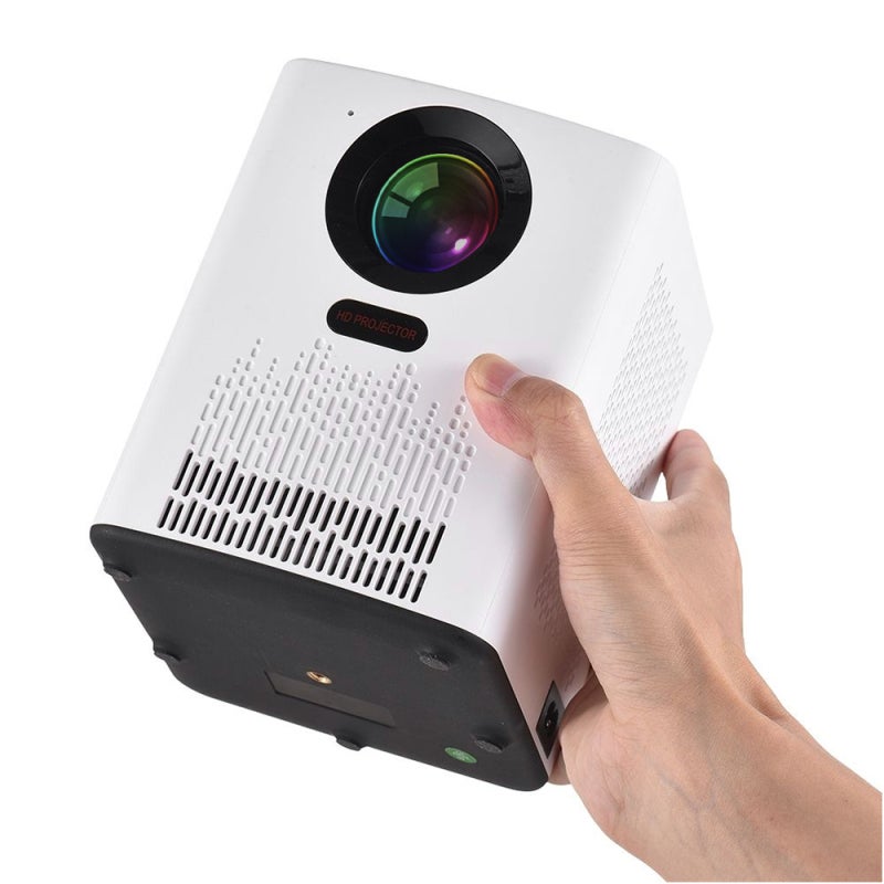 جهاز عرض صغير بدقة 1080P عالية الوضوح مع تشغيل لاسلكي عبر Airplay و Miracast - تركيز تلقائي وحماية العين بتقنية D65 لمشاهدة الأفلام في المنزل وغرفة النوم - Image 4