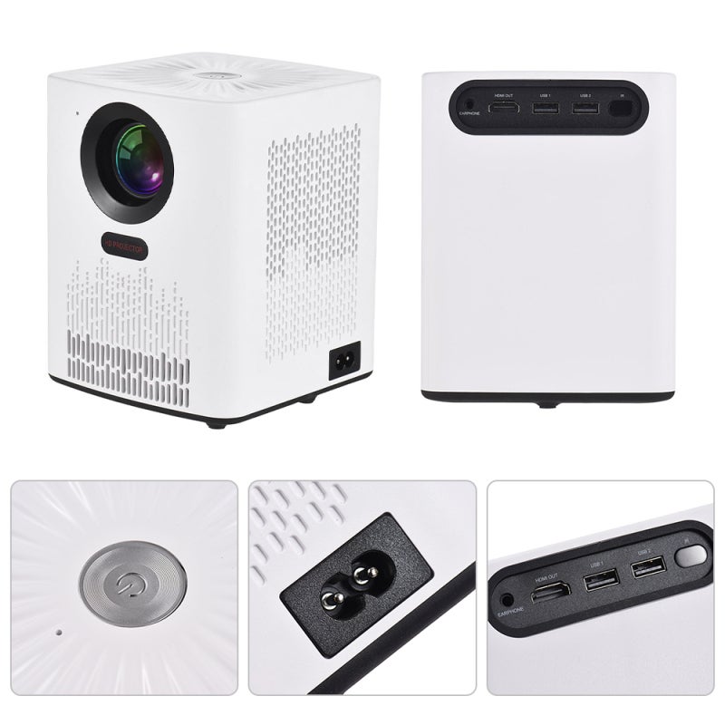 جهاز عرض صغير بدقة 1080P عالية الوضوح مع تشغيل لاسلكي عبر Airplay و Miracast - تركيز تلقائي وحماية العين بتقنية D65 لمشاهدة الأفلام في المنزل وغرفة النوم - Image 5