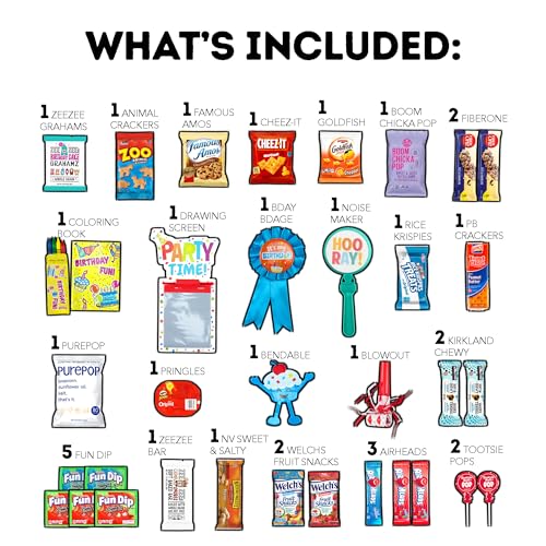 CRAVEBOX Birthday Care Package 50 Count Snacks Food Cookies Bar Chips Party Variety Gift Box Pack Assortment Basket Bundle Mix Treat College Students Kids Teens - Image 5