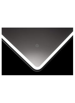 NAFEH Smart LED Vanity mirror with Black Frame  Mirror Wall-mounted Entrance Decorative Light Mirror Aluminum Alloy Frame Dimmable Lighted with 3 Temperature Colours Memory Function Hardwired Black 80*60  - Image 5