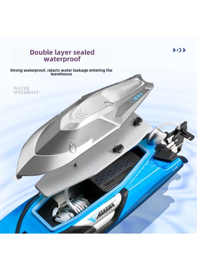 High-horsepower Remote Control Boat High-speed Speedboat Waterproof Large-size Electric Children's Boy's Dragnet Ship Model Toy Boat-Colour:With Night Light/super High Speed/sealed Waterproof/3c Certificate Quality Assurance-Specification: 2 Batteries/remote Control Battery/screwdriver/lifetime Warranty  - Image 4