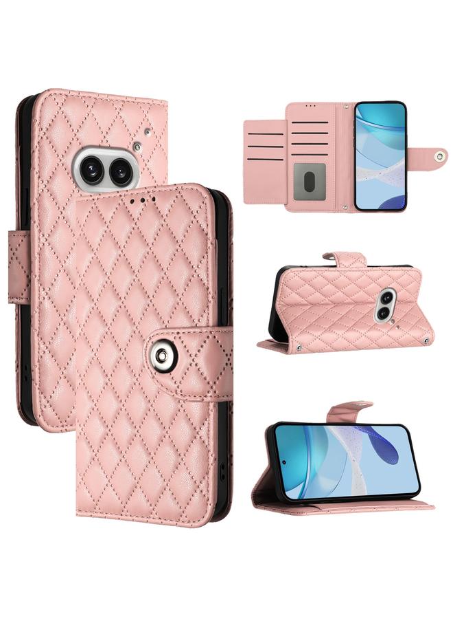 اس-توب جراب هاتف Case For Nothing Phone 2a من الجلد بتصميم معيني مع حبل تثبيت - Image 1