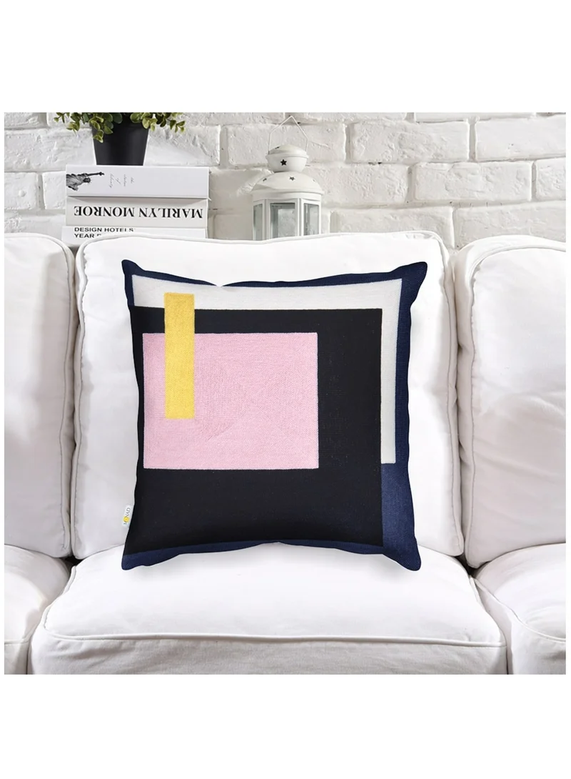 دوناتيلا تغطية وسادة مطرزة مزخرفة Multicolour 45x45cm (بدون حشو)