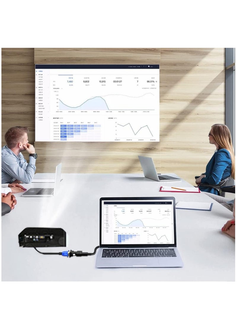 HDMI to VGA Adapter with 3.5mm Audio Cable 1080P 60Hz Female to Male Compatible for Laptop TV Monitor Projector Multicolor - Image 5