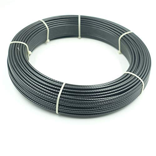 SB CHAVAN SB CHAVAN Gym Wire Rope Material PU Polyurethane Coated Black Color Cable Inside Steel 8 MM Thickness 20 Mtrs - Image 2