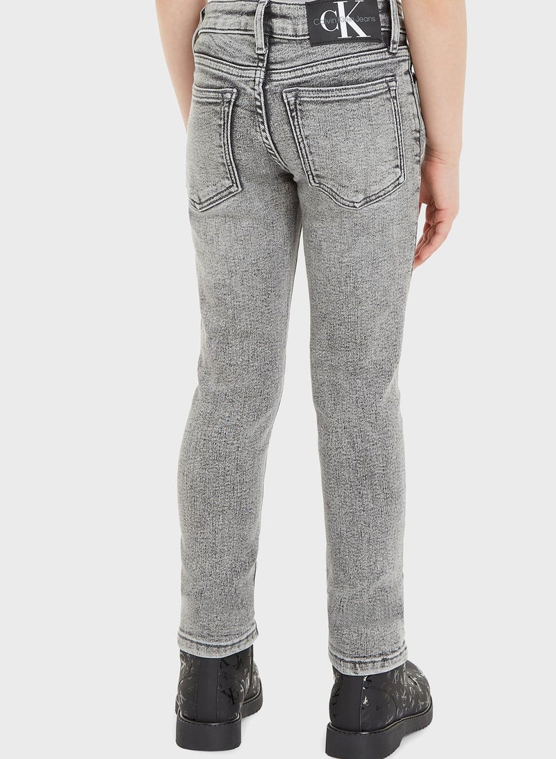 Calvin Klein Jeans Kids Mid Wash Skinny Jeans - Image 4