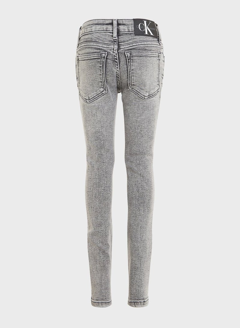 Calvin Klein Jeans Kids Mid Wash Skinny Jeans - Image 2