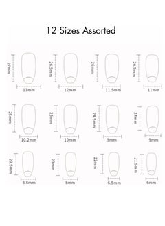 RATSAW 24pcs Long Coffin False Nails Nude Stick on Nails Gradient Press on Nails Removable Glue on Nails Full Cover Acrylic Fake Nails Women Girls Nail Art Accessories  - Image 4
