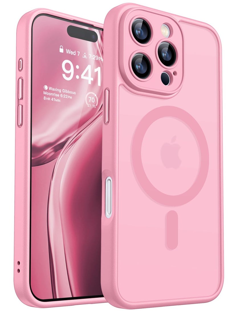 SOKAD MagSafe Matte Pink Case for iPhone 16 Pro, Full Camera Protection - Image 1