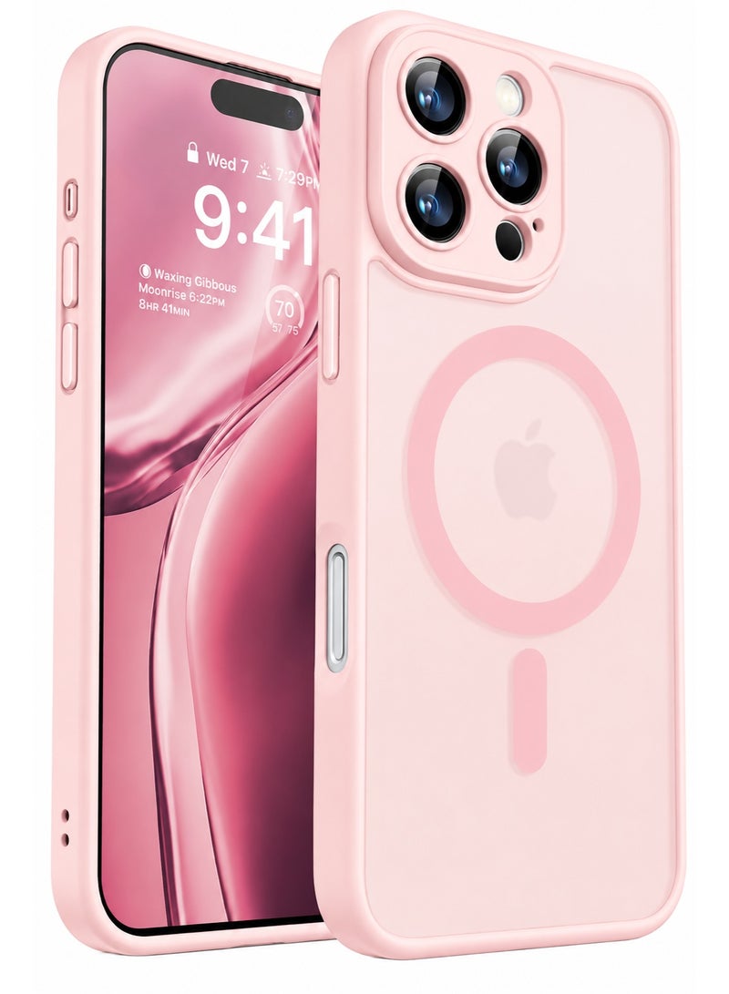 SOKAD MagSafe Matte Pink Case for iPhone 16 Pro, Full Camera Protection - Image 1