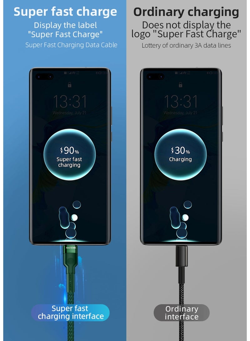 هامزون كابل شحن سريع من USB إلى Lightning 3A بطول 1 متر، سلك شاحن مضفر من النايلون لأجهزة iPhone وiPad وAirPods، يدعم مزامنة البيانات والشحن عالي السرعة - Image 5