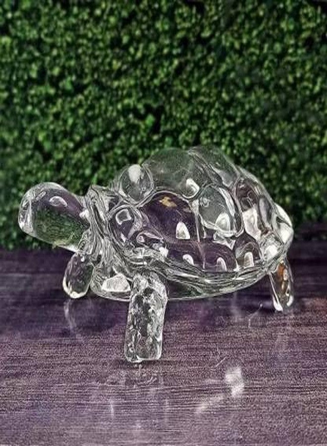 TRADESK Anky Aquarium Crystal Glass Turtle Fish Tank Underwater Landscaping Resin Artificial Glass Tortoise for Fish Tank,Home Decor, Pack of 1 - Image 3