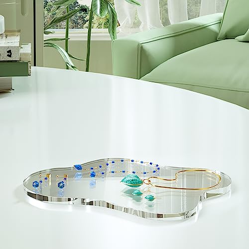 Leadiy Acrylic Coaster Decorative Plates, Irregular Bar Drink Coaster, Clear Cloud Shape Coffee Cup Coaster, Perfect for Tabletop Protection and Accessories Display.(Clear) - Image 3