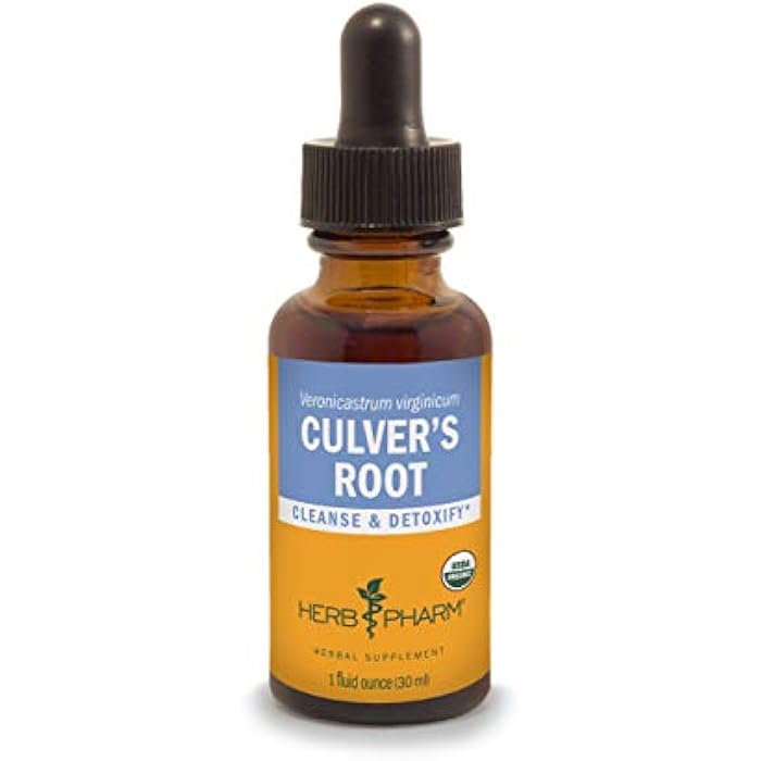 Herb Pharm Certified Organic Culver's Root Liquid Extract for Cleansing and Detoxification - 1 Ounce - Image 1