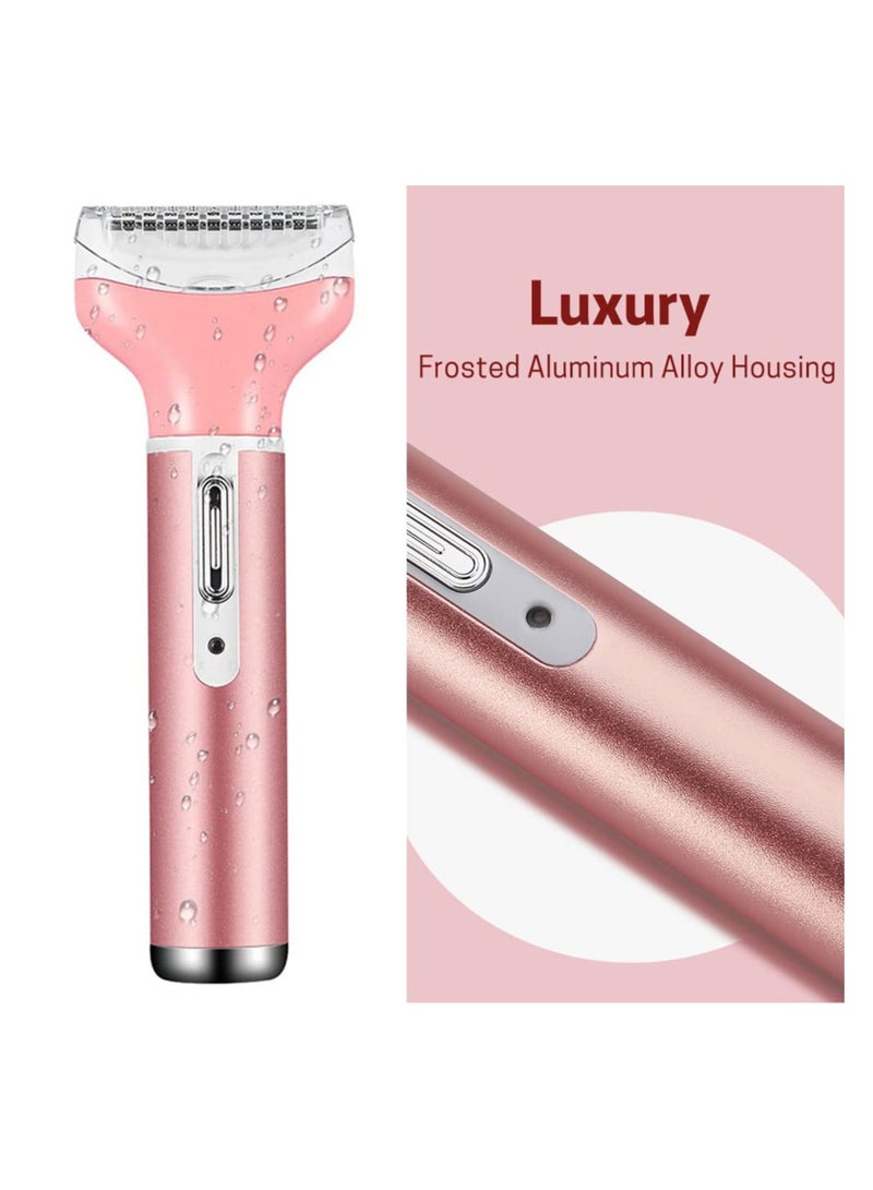 SYOSI Electric Razor for Women, Cordless Portable 4 in 1 Painless Shaver USB Rechargeable Hair Trimmer Bikini Trimmer Facial Hair Remover for Eyebrow, Nose, Face, Legs (Pink) - Image 5