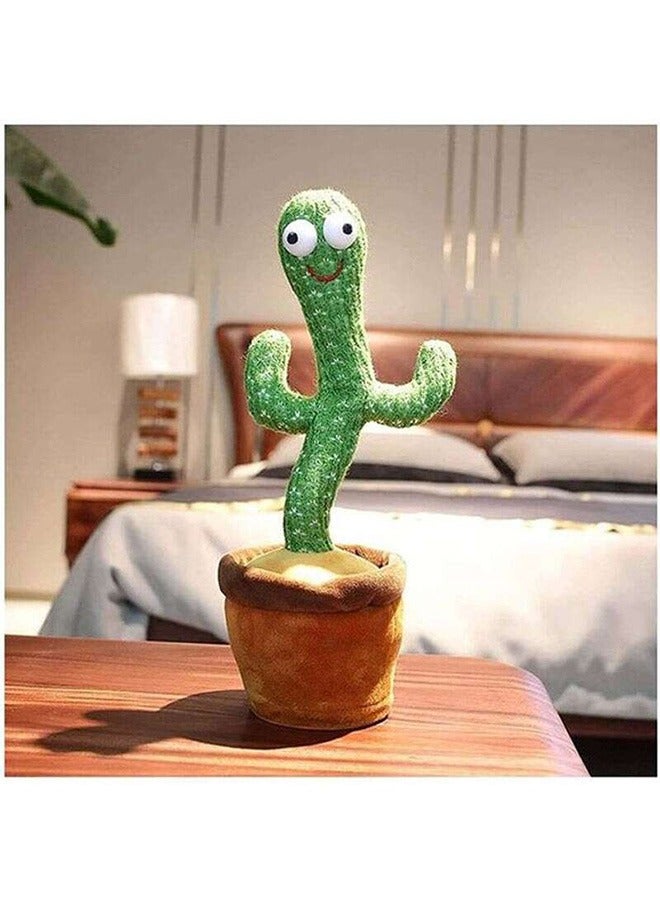 Electric Dancing Plant Cactus Plush Stuffed Toy -Green/Brown With Music For Kids  - Image 5
