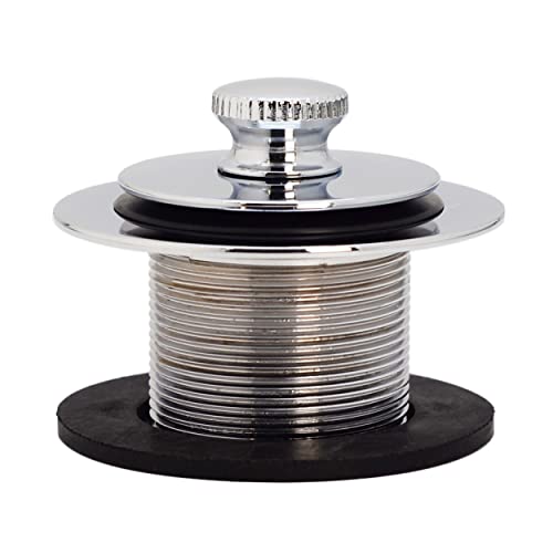 Westbrass D331F26 138 NPSM Fine Thread Twist Close Bathtub Drain Plug Polished Chrome - Image 1