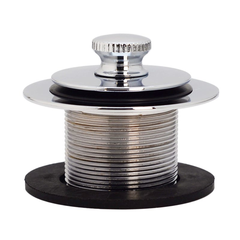 Westbrass D331F26 138 NPSM Fine Thread Twist Close Bathtub Drain Plug Polished Chrome - Image 2
