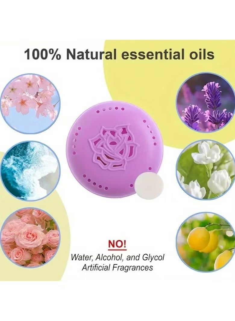 سكينة معطر جو فواحة - طقم 10 قطع فواحه عطريه برائحة الورد، معطرات المنزل للملابس والسيارة، تدوم طويلاً، أحمر - Image 4
