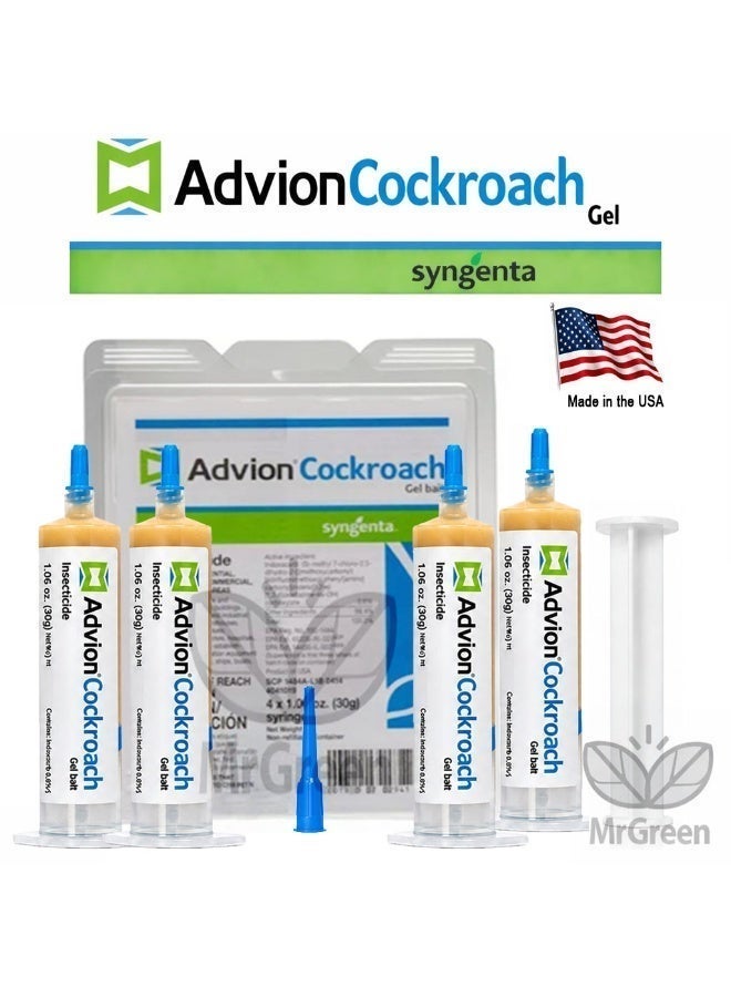 advion Cockroach Original Gel 30 g – Professional Cockroach Gel Bait Made in the USA for Complete Cockroach Colony Elimination - Image 3