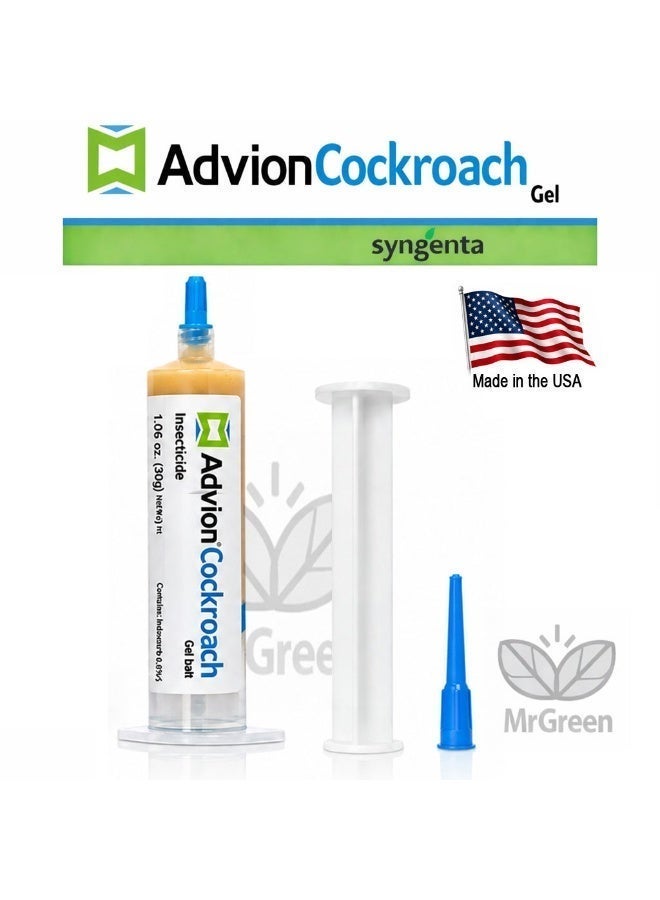 advion Cockroach Original Gel 30 g – Professional Cockroach Gel Bait Made in the USA for Complete Cockroach Colony Elimination - Image 1