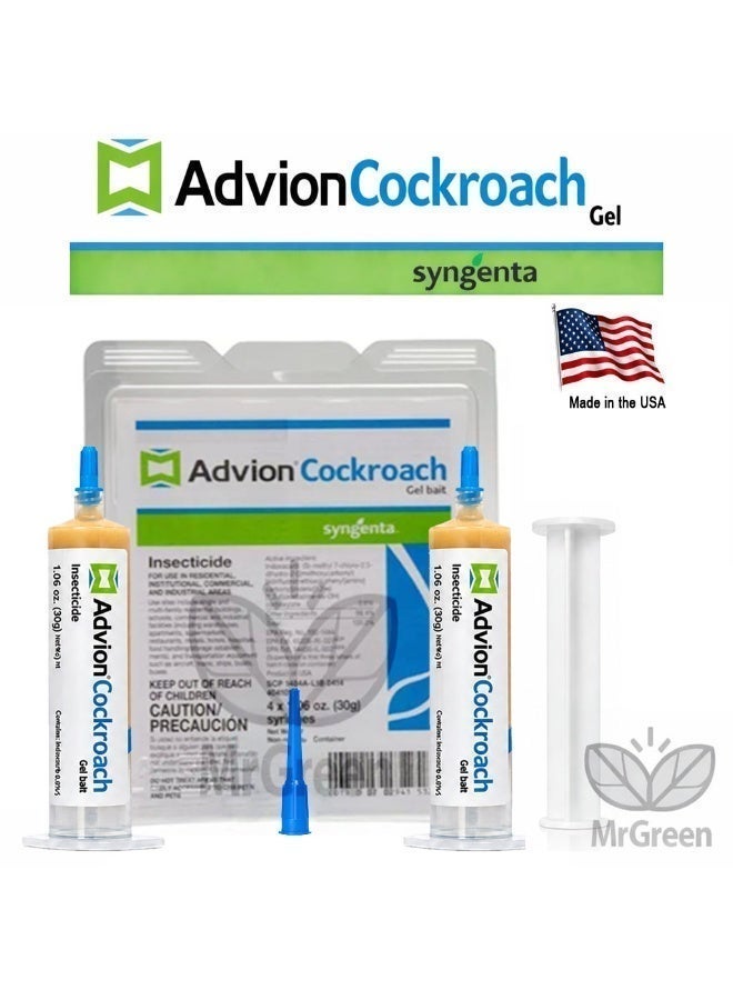 advion Cockroach Original Gel 30 g – Professional Cockroach Gel Bait Made in the USA for Complete Cockroach Colony Elimination - Image 2