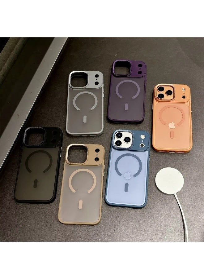 جراب مغناطيسي لهاتف آيفون 17 برو 6.3 بوصة، متوافق مع MagSafe، يوفر حماية كاملة لعدسة الكاميرا، غطاء خلفي شفاف غير لامع، نحيف وبسيط ومقاوم للصدمات. - Image 2