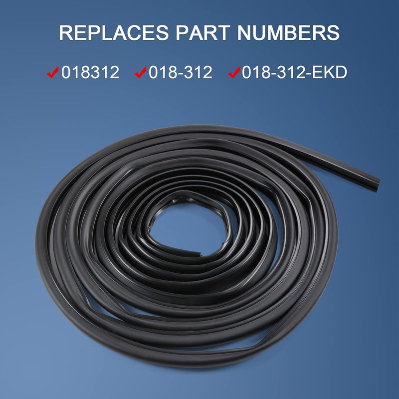 CARMOCAR RV Slide Out D-Seal Black Rubber Weatherstrip Exterior Molding Trim 1" x 15/16" x 35' Replacement for RV Camper Trailer Slideout System - Image 5