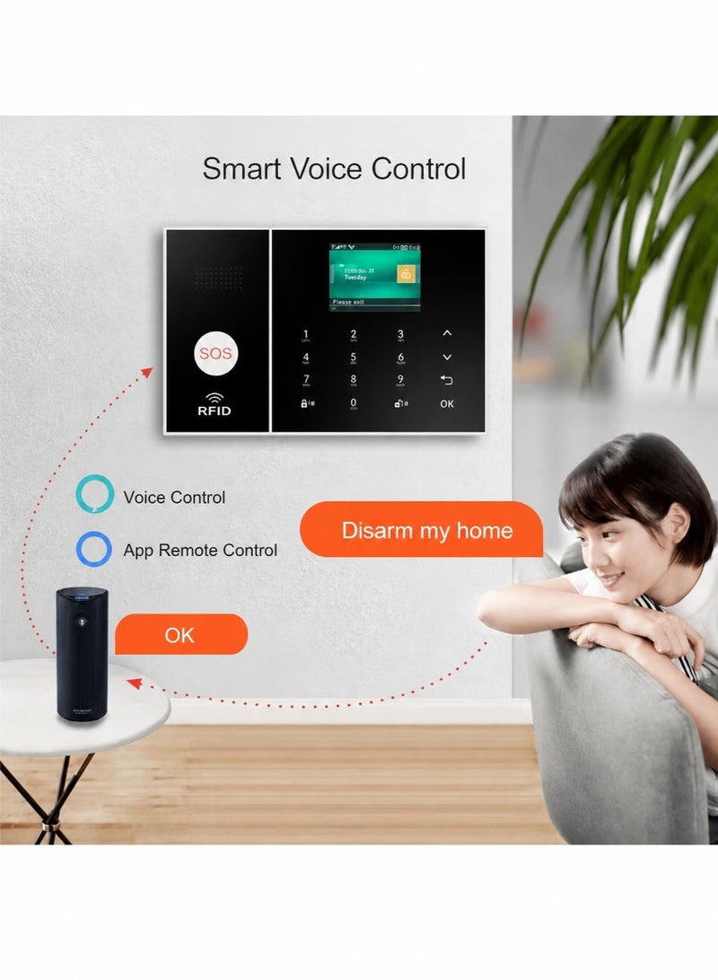 WALALLA Alarm System for Home Security, WiFi+GSM 4G DIY Alarm Kit with Phone App Alert, Door/Window Sensor and Remote for House and Apartment - Image 2