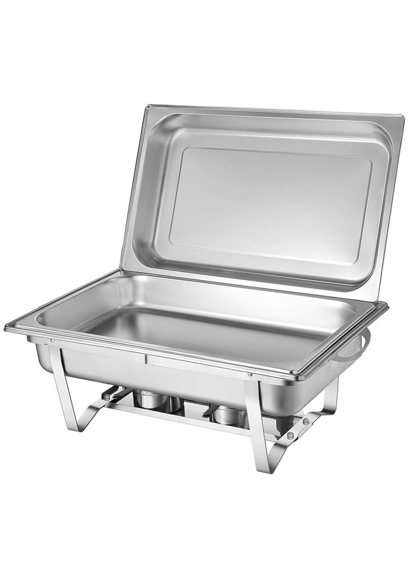 ALMUFARREJ Chafing Dish Buffet Silver ‎Stainless Steel
Rectangle ‎60 X 35.5 X 30 Cm  - Image 3
