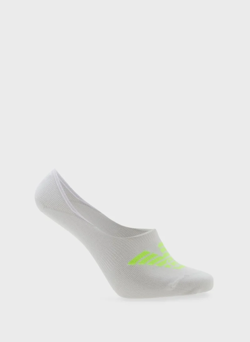 EMPORIO ARMANI 3 Pack Logo No Show Socks