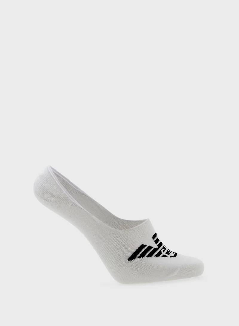 EMPORIO ARMANI 3 Pack Logo No Show Socks