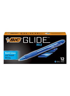Bic Atlantis Velocity Bold Retractable Ball Pen Bold Point (1.6Mm) Blue 12Count Rubber Grip For Comfortable Writing  - Image 2